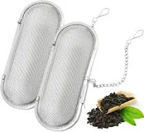 Infusor de Té Reutilizable de Acero Inoxidable con Tapa, para Taza y Vaso, Ideal para Hojas, Hierbas y Especias