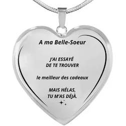 Collier Belle-Sœur Personnalisé — Gravé pour Ma Belle-Sœur, Ma Belle Soeur / Collier / Oui FACE PRENOM