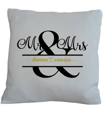 Personalized Bride Cushion Cover