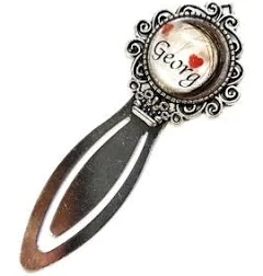 Metall Lesezeichen personalisiert mit Name und Haaren