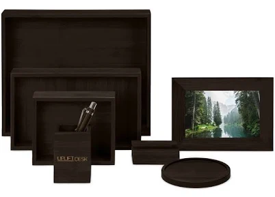 UPLIFT Bamboo Desk Organizer Set