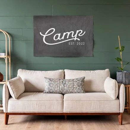 Personalized Family Name Flag: Cotton Canvas Established Date Banner