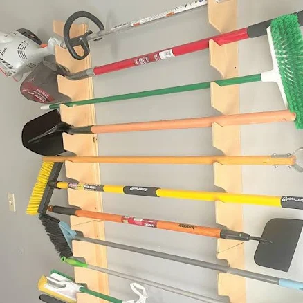 Wall-Mounted Yard Tool Rack