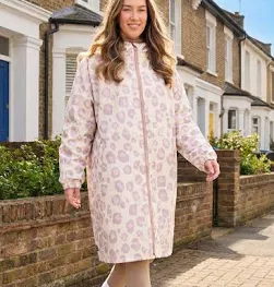 OHS Adults Water Resistant Leopard Print Sherpa Drying Robe