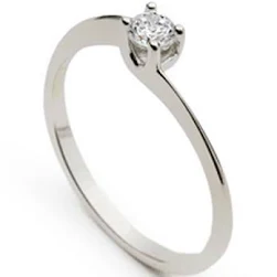 Anillo solitario de plata diseño minimalista y elegante | LINEARGENT