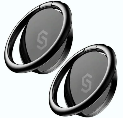 Syncwire Cell Phone Ring Holder Stand 360 Degree Rotation Universal Finger Ring Kickstand with Polished Metal Phone Grip for Magnetic Car Mount