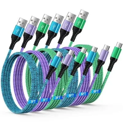 ABCPOW 6pack USB C Cables