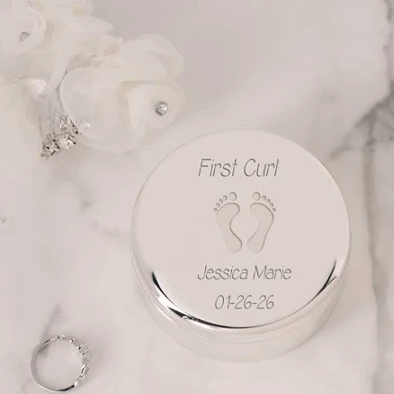Custom Engraved Silver Jewelry Box