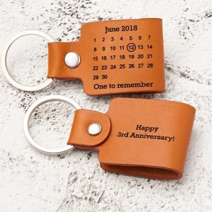 Personalized Leather Keychain