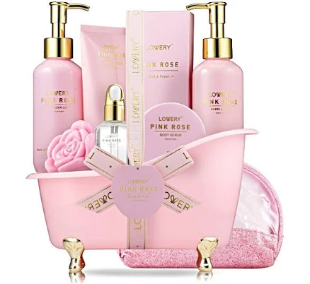 Gifts from Son Pink Rose Relaxing Spa Gift Box Basket