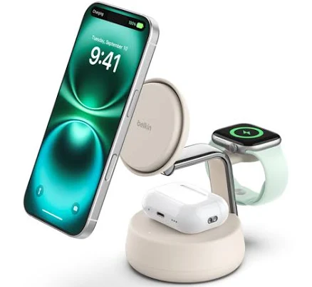 Belkin UltraCharge Pro 3-in-1 Qi2 25W Magnetic Charging Dock
