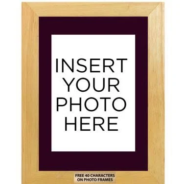 Personalized Light Wood Photo Frame Matting