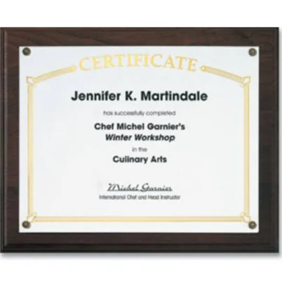 PaperDirect 8.5 in x 11 in Natural Walnut Wall Plaque Kit