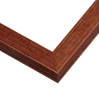 Custom Walnut Wood Grain Picture Frame