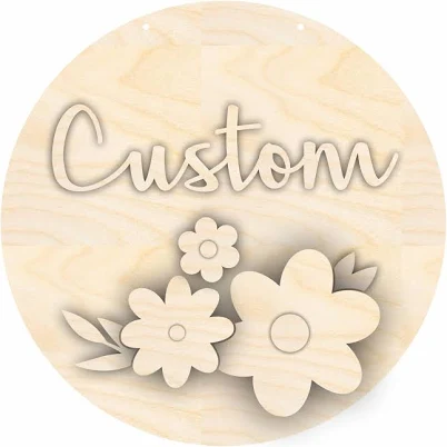 Custom Name Flowers Door Sign Kit