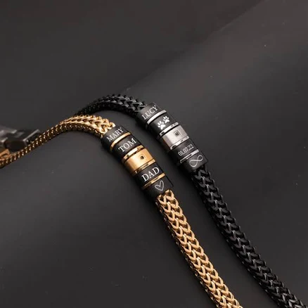 Personalized Engraved Men's Bracelet