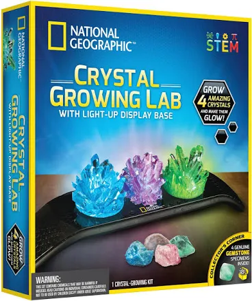 National Geographic Crystal Growing Lab with Light Up Display Base