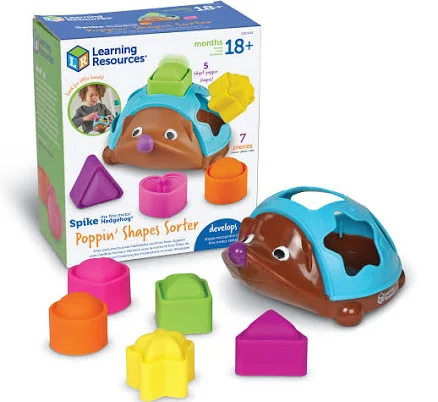 Learning Resources Spike the Fine Motor Hedgehog Poppin' Shapes Sorter