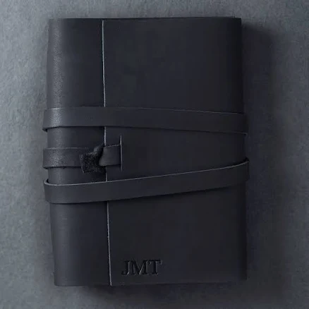 Personalized Leather Wrap Journal