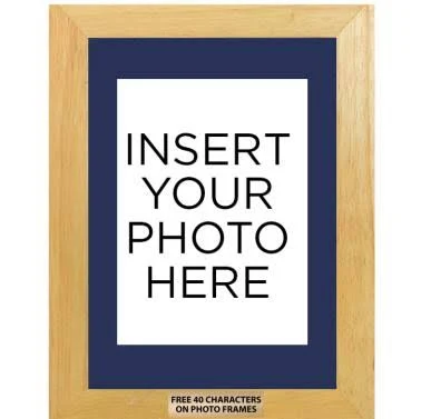 Personalized Light Wood Photo Frame Matting