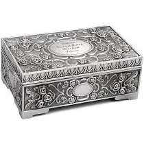 Personalised Engraved Antique Jewellery Box Wedding Birthday Anniversary Present | Mothers Gift for her | Birthday Gift