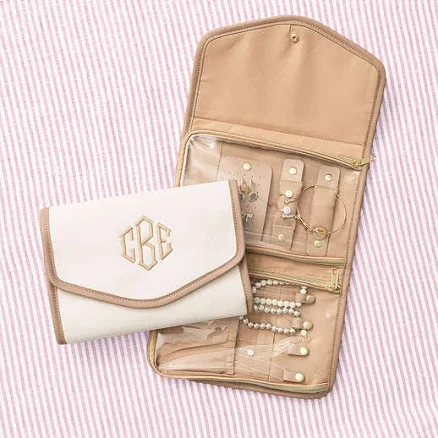 Monogrammed Travel Jewelry Organizer