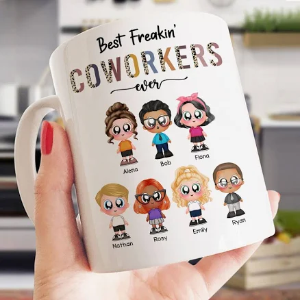Personalized Mug - Coworkers Mug - Up To 10 People - Best Freakin' Coworker Ever - Christmas, Birthday Gift Ideas For Coworkers | Trendy 2024