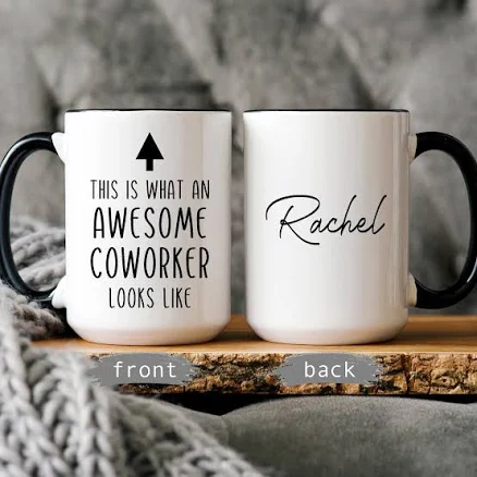 Coworker Mug: Birthday Gift, Personalized Appreciation Coffee Cup