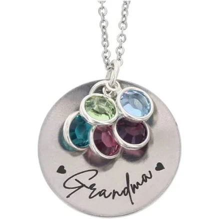 Personalized Grandma Birthstone Necklace
