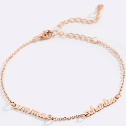 Name Multi Bracelet 18k Gold Over Sterling Silver + 1"