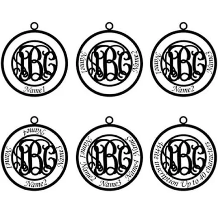 18ct Gold Plated Monogram Necklace