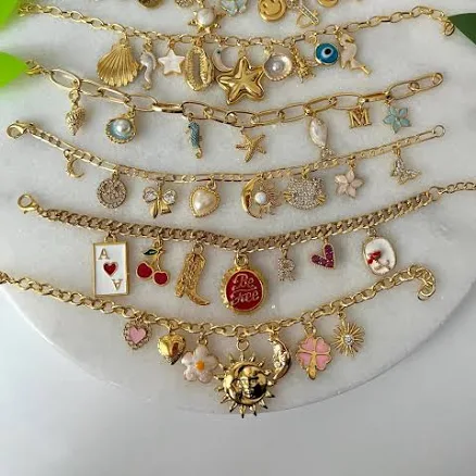 Vintage Chunky Charm Bracelet