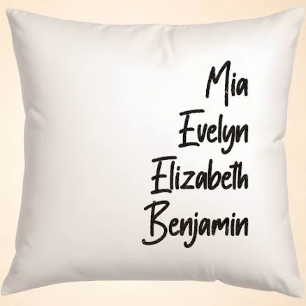 Personalized Family Name Pillow Cover