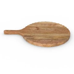Hearth & Hand with Magnolia Carved Edge Round Wood Board