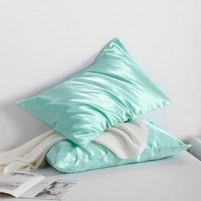 NTBAY 2 Pack Soft Silky Satin Pillowcases for Hair and Skin with Envelope Closure