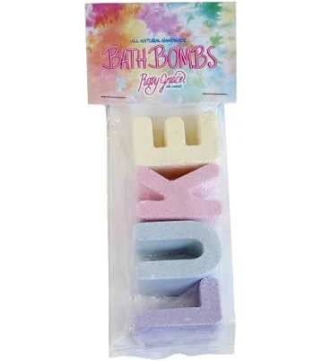 Personalized Letter Bath Bombs, All Natural Kids Gift Set