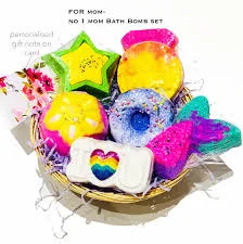 Personalized Bath Bomb Gift Set: Handmade Spa Day Care Package