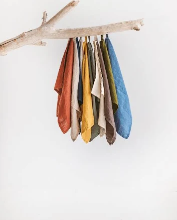 Organic linen tea towels - set of 2, Natural linen dishcloths, Washed soft linen towels, Dish towels, Linen kitchen towels, Hand towels.