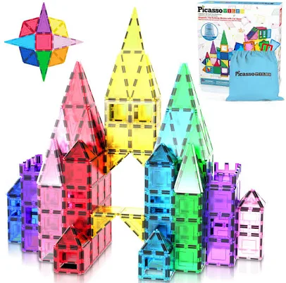 PicassoTiles Magnetic Tile Building Blocks