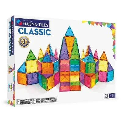 MAGNA-TILES Classic 74-Piece Magnetic Construction Set