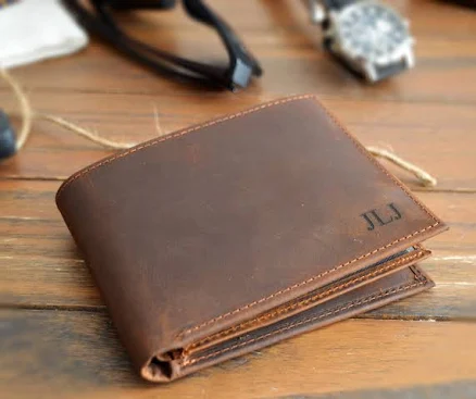 Personalized Leather Bifold Wallet for Men