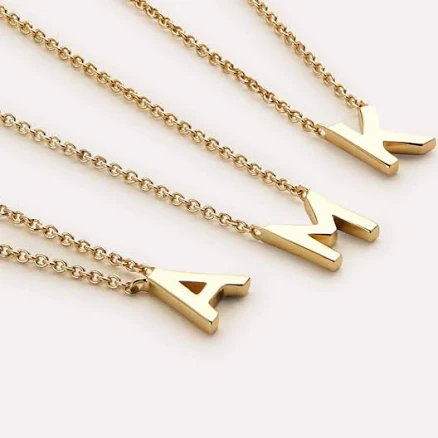 14K Gold Initial Necklace