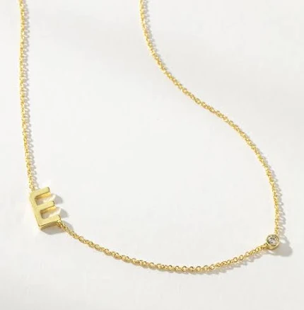 Personalized Touch Initial Necklace in Gold | Uncommon James Gold / E