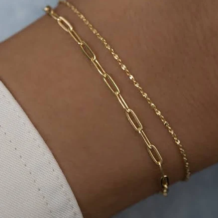 Dainty Minimalist Two Delicate Bracelet Set