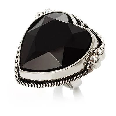 Vintage Heart Cocktail Ring