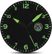 Reloj de Luz Verde Fishtec