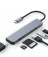 DEBUY 7-in-1 USB-C PD 100W HDMI 4K30Hz Multiport Adapter