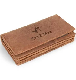 Portefeuille en cuir femme personnalisé