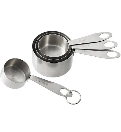 The Container Store Stainless Steel Measuring Cups (Set of 4)
