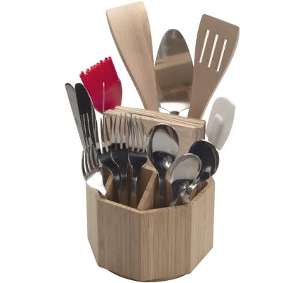 Bamboo Rotating Utensil Holder